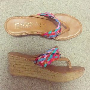 Italian Shoemakers Wedge Sandal - Size 9
